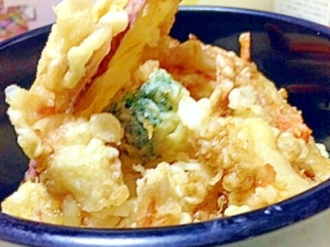 我が家の海老と野菜の天丼